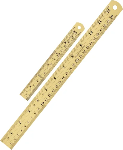 Miniatura 9 de Mr. Pen - Reglas de acero, reglas de metal de 15, 20, 30 y 35 cm, paquete de 4 unidades Plateado
