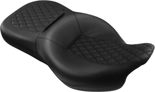 Miniatura 22 de C.C. RIDER Asiento de conductor, piloto y pasajero de una pieza con diamante, asiento de 2 plazas para Harley Touring Road King FLHR, Street Glide