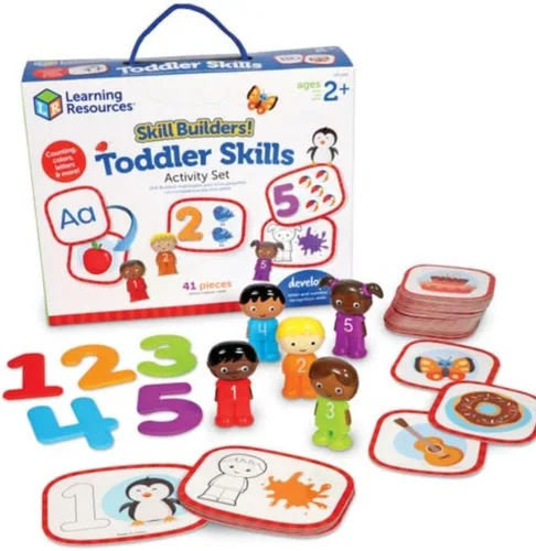 Learning Resources LSP1243-UK Builders First Skills - Juego de actividades educativas para niños de 2 a 3 años, alfabeto, juguetes de contar para