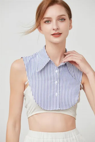 Miniatura 7 de YEKEYI Cuello Falso de Camisa Cuello Falso Desmontable Puños de Muñeca Puños de Manga Falsa Cuello de Media Camisa