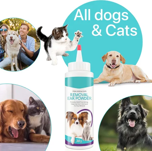 Miniatura 9 de ALIVO Limpiador de oídos para perros, polvo de limpieza de oídos para perros y gatos, polvo de oído para mascotas, alivia la picazón en las orejas