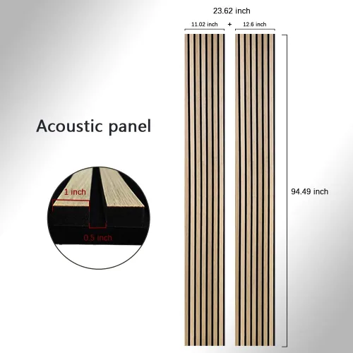 Miniatura 3 de Paneles de pared de listones acústicos 3D Paneles decorativos insonorizados Paneles de pared de listones de madera acústicos Paneles de pared