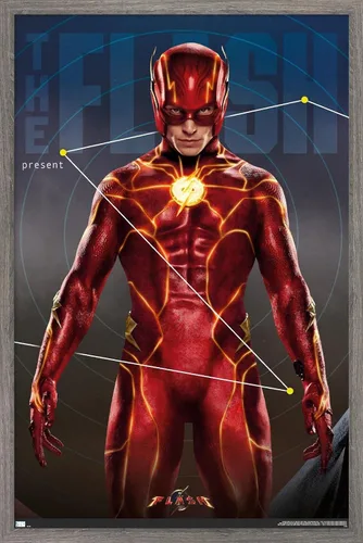 Miniatura 10 de Trends International DC Comics Movie The Flash - Póster tríptico de pared, 34 pulgadas de largo x 22.4 pulgadas, versión enmarcada en blanco