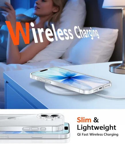 Miniatura 1799 de FNTCASE Funda para iPhone 13 Pro-Max: Fundas magnéticas transparentes compatibles con Magsafe Slim anti amarillamiento protección contra caídas