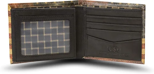 Miniatura 4 de Billetera para hombre con 2 ventanas de identificación, diseño duradero y gráficos