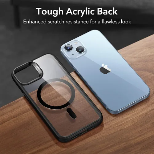 Miniatura 7 de ESR Classic Hybrid Funda magnética para iPhone 14/13, compatible con MagSafe, protección contra golpes de grado militar, resistente al amarilleo