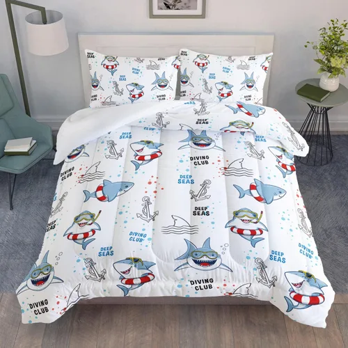 Miniatura 18 de AILONEN Bonito juego de edredón tamaño individual, lindo juego de ropa de cama de ciervo rosa para niños y niñas, juego de edredón Kawaii de ciervos