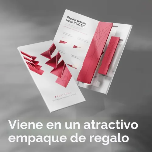 Miniatura 9 de POLÍGONOS - Cucharas medidoras plegables planas originales 3 en 1 2 cucharas se pliegan en 6 tamaños Magnéticas Tecnología DuraBend que dura