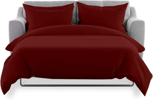 Miniatura 5 de Cottingon Sábanas individuales de 4 piezas para sofá cama individual, sábanas de sofá 100% microfibra cepillada, se adapta fácilmente a colchones