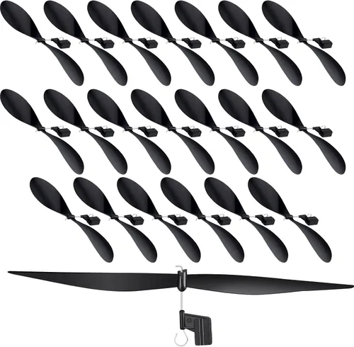 Libima 40 piezas de hélice de plástico para actividades STEM, cuchillas de hélice resistentes al plegado con ganchos de banda de goma para aviones y