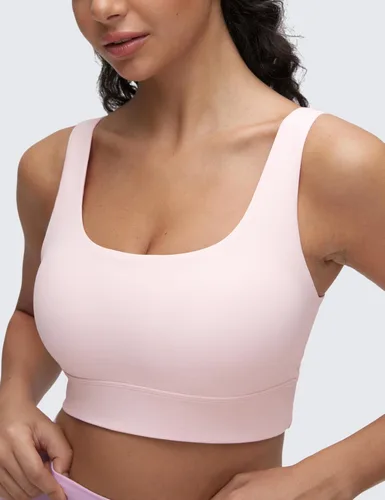 Miniatura 110 de CRZ YOGA Butterluxe - Brasier deportivo con espalda en U para mujer, cuello redondo, acolchado, de bajo impacto, para yoga, entrenamiento