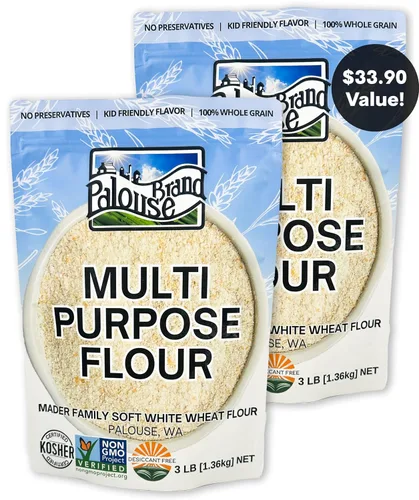 Miniatura 9 de Harina de trigo blanca suave Proyecto verificado sin OMG 9 libras 100% no irradiado Certificado Kosher Parve Cultivado en Estados Unidos