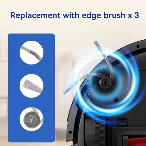 Miniatura 4 de 10 piezas de repuesto para robot aspirador Roborock Q7 M5, Q7 L5/L5+ Plus – El kit de accesorios incluye 3 filtros, 3 cepillos laterales, 3
