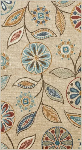Miniatura 65 de Maples Rugs Reggie - Alfombra de pasillo floral, fabricada en Estados Unidos, lavable, antideslizante, alfombra de interior para cocina, pasillo