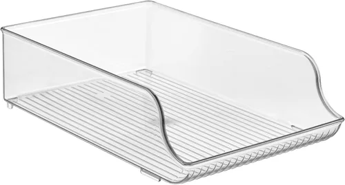 Miniatura 9 de Organizador de botellas de agua iDesign para refrigerador o despensa - Transparente - Fabricado en EE. UU Para nevera o despensa, transparente
