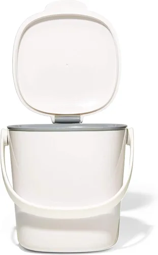 Miniatura 10 de OXO OXO Good Grips - Cubo de basura para compost (1,75 galones/6,62 L)., Blanco/Gris