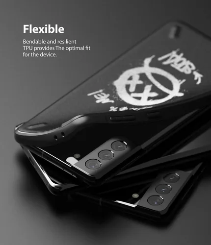 Miniatura 3 de Ringke Onyx Design - Funda compatible con Galaxy S21 Plus, TPU resistente y duradero, a prueba de golpes, con parte trasera de serigrafía, graffiti