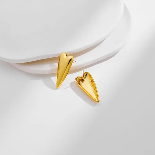 Miniatura 7 de INNERDIVA Aretes de oro con forma de corazón y dulce amor, regalo para mujer