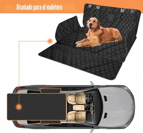 Miniatura 6 de PETICON Funda para compartimiento de carga para perros apta para SUV, forro de carga para mascotas impermeable, asiento para perros, alfombra