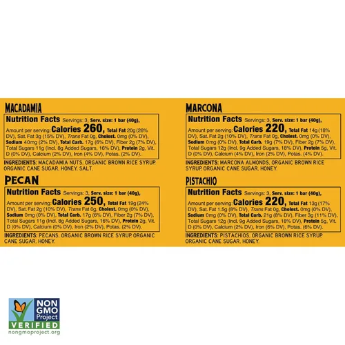 Miniatura 2 de South 40 Snacks - Barras crujientes de nueces, mezcla de 4 paquetes variados premium, toque de miel, proteína natural
