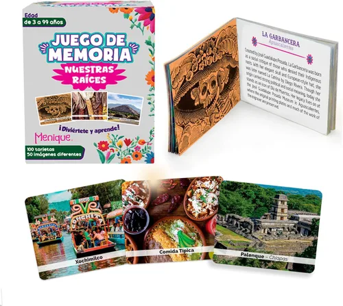 Miniatura 13 de Menique Flags of The Americas Juego de Memoria de Banderas de las Américas – Edición en Español – 70 Tarjetas (35 Parejas) con Banderas, Países