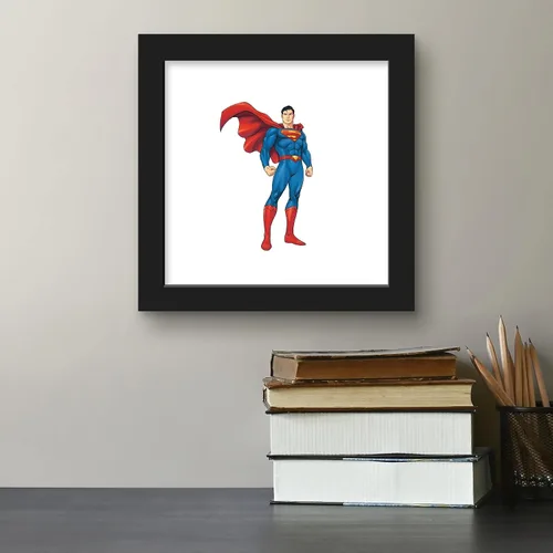 Miniatura 4 de Trends International Gallery Pops DC Comics Superman - Póster artístico de pared con pose de héroe, 12 x 12 pulgadas, versión enmarcada en negro