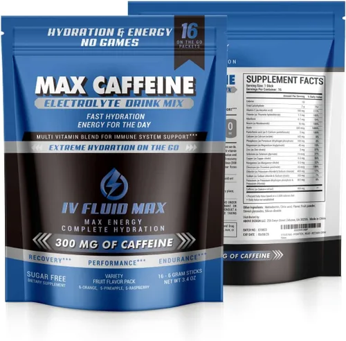 Miniatura 3 de Aceleración de hidratación - 300 mg de cafeína - Mezcla de electrolitos + bebidas energéticas - Bebida preentrenamiento/recuperación