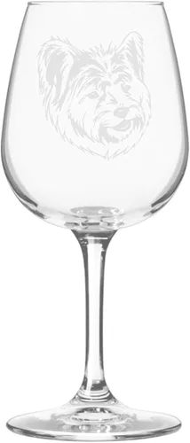 Miniatura 118 de Copa de vino de 12.75 onzas con diseño de perro grabado