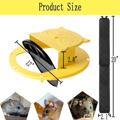 Miniatura 3 de Mouse Rat Trap Bucket,5 Gallon Mouses Rat Traps Indoor for Home,Reusable Mouse Catching Tool-Owl Style, Bucket Lid Rat Traps Indoor Outdoor[5 Gallon