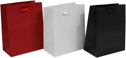 Miniatura 6 de 12 bolsas de papel de regalo extra pequeñas con asas de cinta (4.5 x 5.5 x 2.5 pulgadas), para recuerdos de fiesta, baby shower, bodas, vacaciones