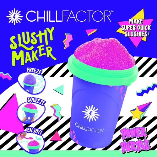 Miniatura 4 de Chill Factor Color Shock Slushy Power Purple - Maker Juguete de cocina exprimidor de granizado reutilizable