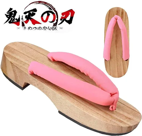 Miniatura 2 de Meaniny Zuecos de madera para mujer estilo Kamado Kochou para cosplay pantuflas Geta japonesas