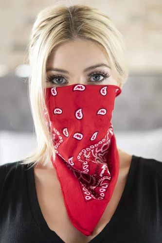 Miniatura 2 de RIAH FASHION Pañuelo unisex de algodón multiusos para la cara, pañuelo, pasamontañas