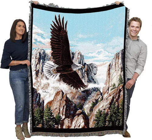 Miniatura 10 de Pure Country Weavers Manta del Parque Nacional Acadia, manta de tapiz de algodón para regalo, fabricada en los Estados Unidos, 72 x 54 pulgadas