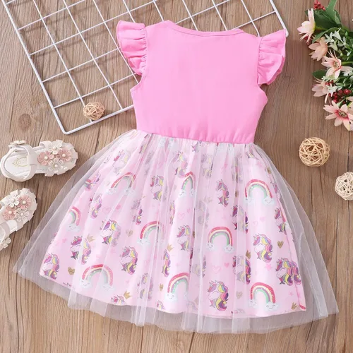 Miniatura 3 de Vestido de tul para niños pequeños, disfraz de unicornio para cumpleaños, fiesta de princesa, falda tutú casual de verano para niñas