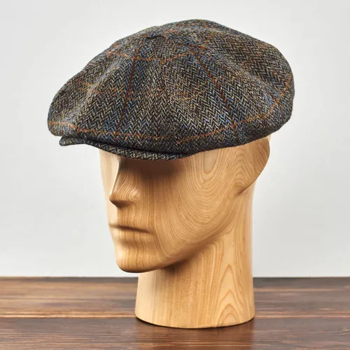 Miniatura 5 de Sterkowski Gorra Peaky Paperboy Gorra de tweed de Harris para hombre Sombrero clásico elegante de 8 paneles