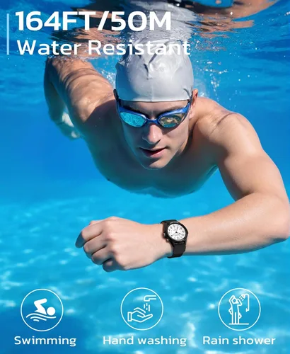 Miniatura 3 de Reloj para hombres y mujeres, cara grande, clásico, analógico, de cuarzo, deportivo, retroiluminado, unisex, impermeable, reloj de enfermera