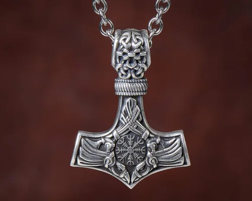 Miniatura 6 de Baldur Jewelry - Collar de martillo Thors Mjölnir - Colgante de martillo de Thor nórdico vikingo joyería vikingo - Collar Thor - Regalos Thor