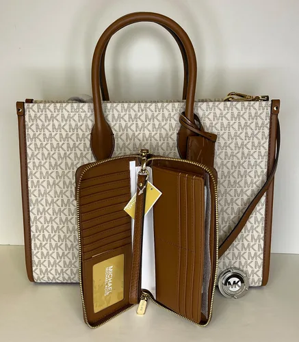 Miniatura 2 de Michael Kors Mirella MD EW - Bolsa de mano con logotipo grande continental y gancho para bolso