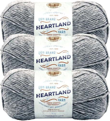Miniatura 16 de Lion Brand Yarn Heartland Yarn - Hilo multicolor para tejer, tejer y tejer, paquete de 3, color congaree