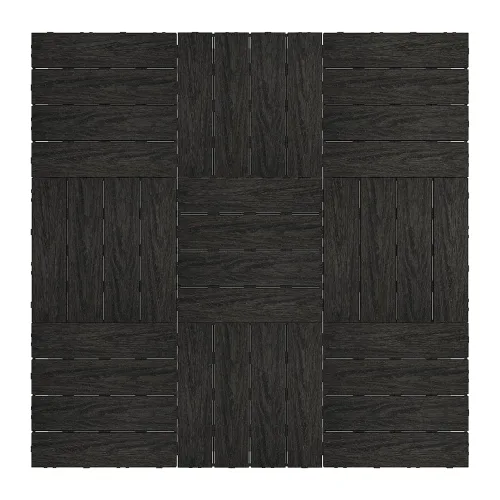 Miniatura 18 de NewTechWood UltraShield Naturale - Azulejo compuesto para exteriores (1 pie x 1 pie), color rosa de Seúl (10 pies cuadrados por caja)