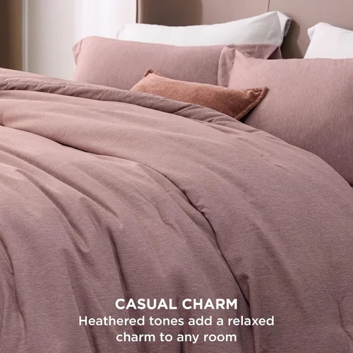 Miniatura 303 de Bedsure Juego de edredón Twin/Twin XL, ropa de cama suave beige para todas las estaciones, juego de cama teñido catiónico, 2 piezas, 1 edredón
