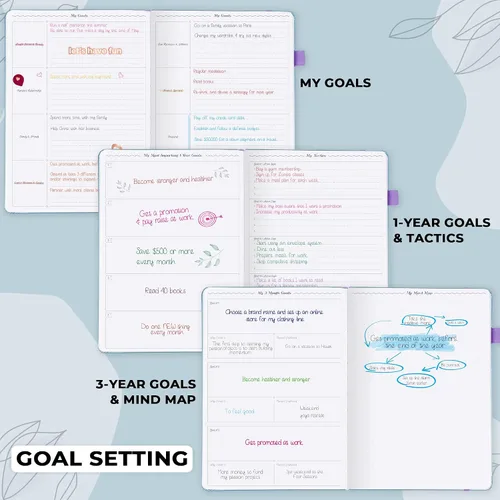 Miniatura 6 de GoGirl Planner PRO Schedule - Agenda sin fecha con ranuras horarias, organizador mensual, semanal y diario, libro de citas para gestión del tiempo