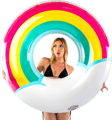 Miniatura 7 de BigMouth Inc. Tubo flotante inflable de más de 5 pies de ancho, anillo de natación, decoración de fiesta de piscina de verano al aire libre
