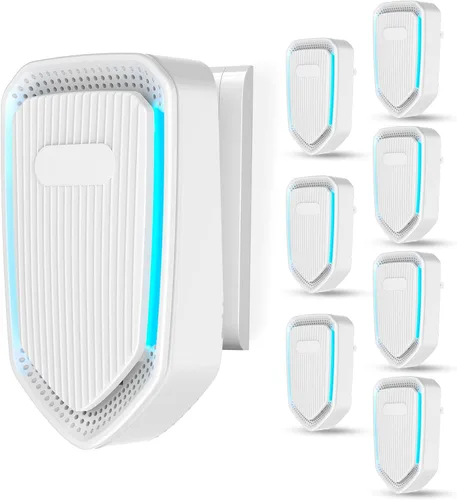 Purificadores de aire enchufables mejorados, eliminador de olores para el hogar con generador de iones negativos, ionizadores de aire para ácaros