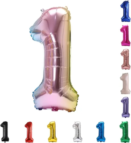 Miniatura 172 de YPSelected Globo grande de 32 pulgadas de helio con números 0-9 de papel de aluminio azul para cumpleaños, bodas y fiestas (Azul, 3)