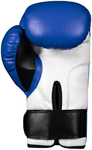 Miniatura 3 de TITLE Boxing Guantes de boxeo clásicos para niños y jóvenes 2.0 - Guantes de boxeo para jóvenes y niños, equipo de boxeo Azul/Blanco/Negro