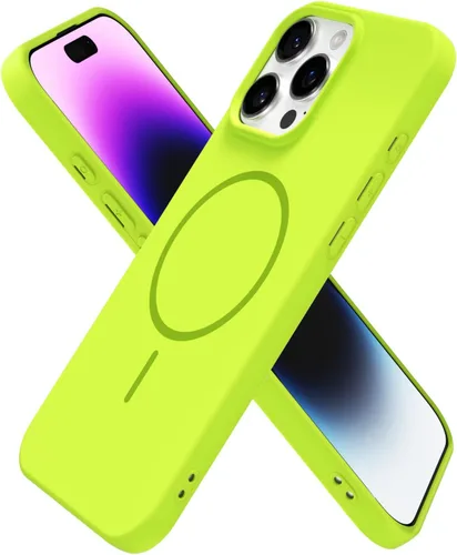 Miniatura 183 de oakxco Funda de silicona Mag Safe para iPhone 17 Pro Max, funda magnética delgada y fina compatible con carga inalámbrica MagSafe, bonita funda Negro