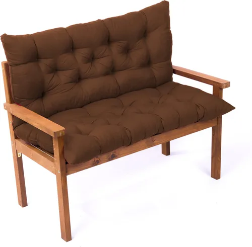 Miniatura 12 de Cojín de repuesto para columpio de patio, cojín de banco de jardín, para interiores y exteriores, cojín para asiento de 2 y 3 plazas con respaldo