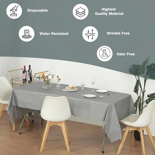 Miniatura 92 de Rollo de plástico para cubierta de mesa color verde manzana, 40 pulgadas x 100 pies, rollo de plástico resistente para cubierta de mesa de banquetes